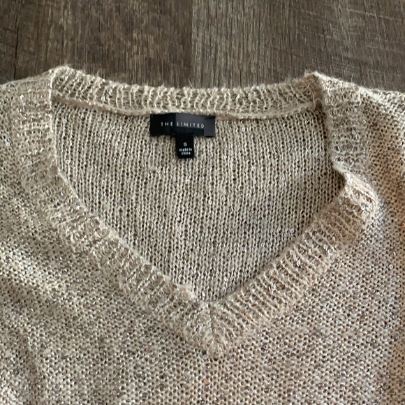 Tan sweater with sparkle and hi-lo hem - Picture 3 of 7